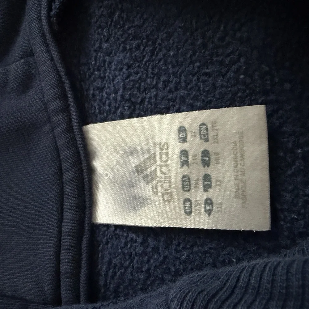 Vintage Faded Y2K Adidas Center Logo Hoodie New England Revolution Sz 2XL